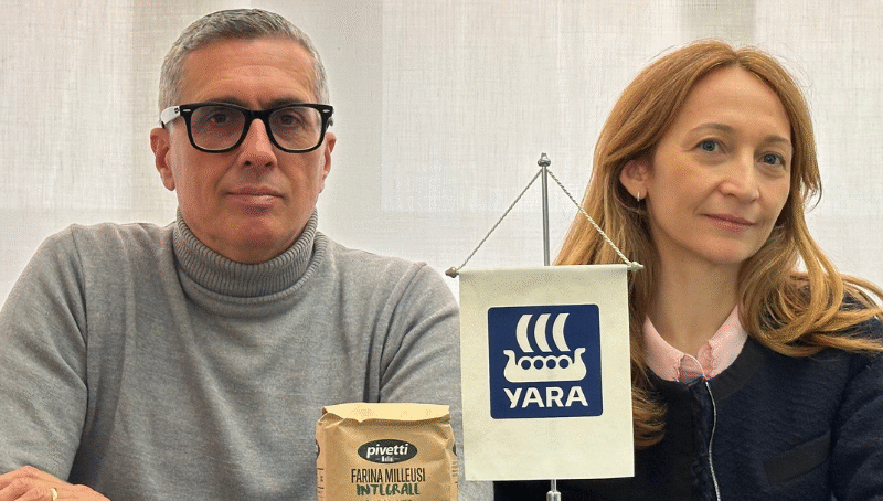 Farines à faible impact environnemental : Molini Pivetti et Yara Italia lancent un plan visant à réduire l'empreinte carbone de la filière Campi Protetti Pivetti - Molini Pivetti